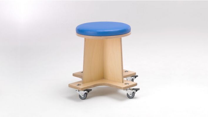 Round wheely stool